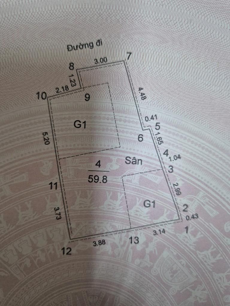 Bán nhà Minh Khai - diện tích 60m2 1 tầng - Mặt ngõ thông - giá 12,8 tỷ