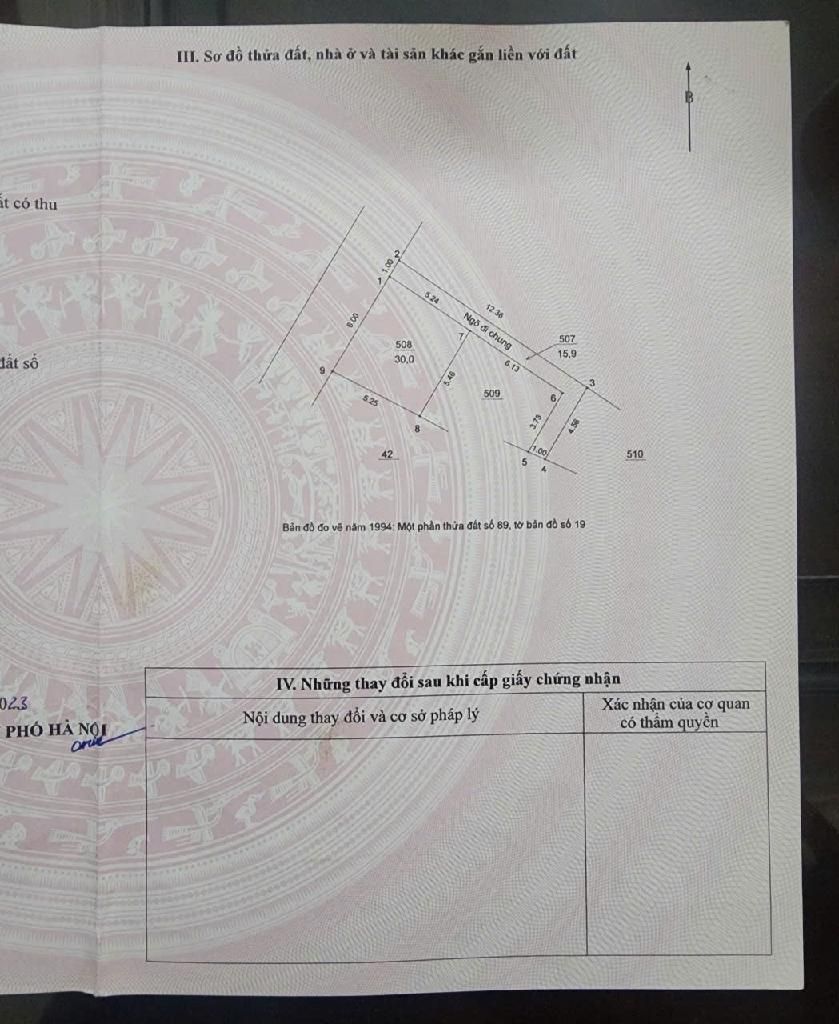 Bán nhà Khuyến Lương - diện tích 30m2 6 tầng - Thang máy, ngõ thông ba gác - giá 9,5 tỷ