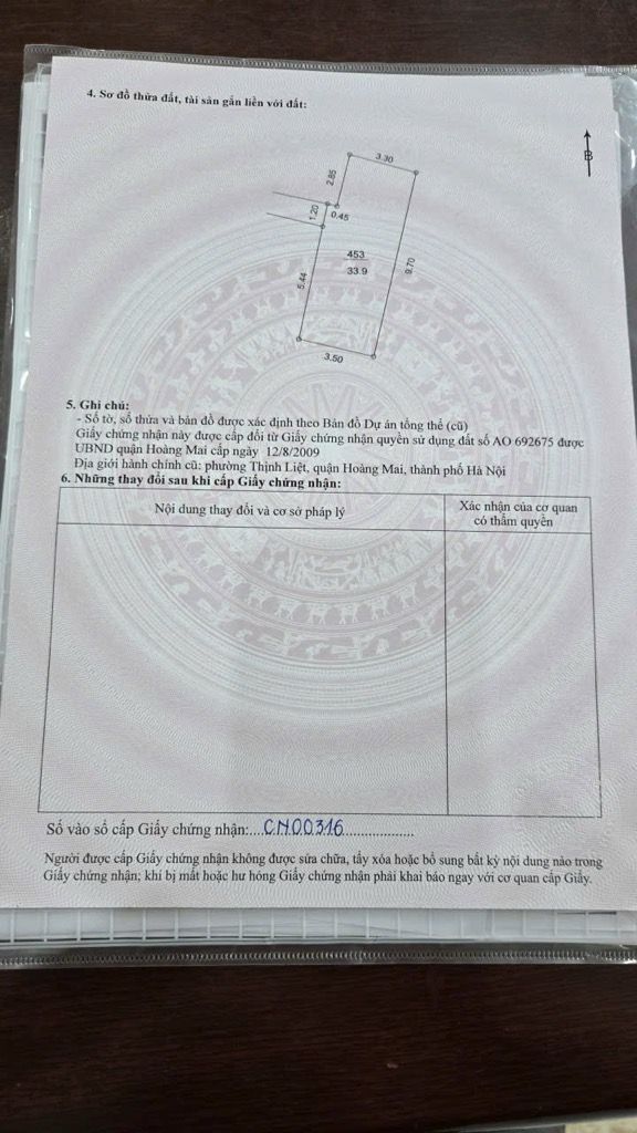 Bán nhà Giáp Nhị - diện tích 33,9m2 5 tầng - Nhà thang máy, ô tô đỗ cửa - giá 9,2 tỷ