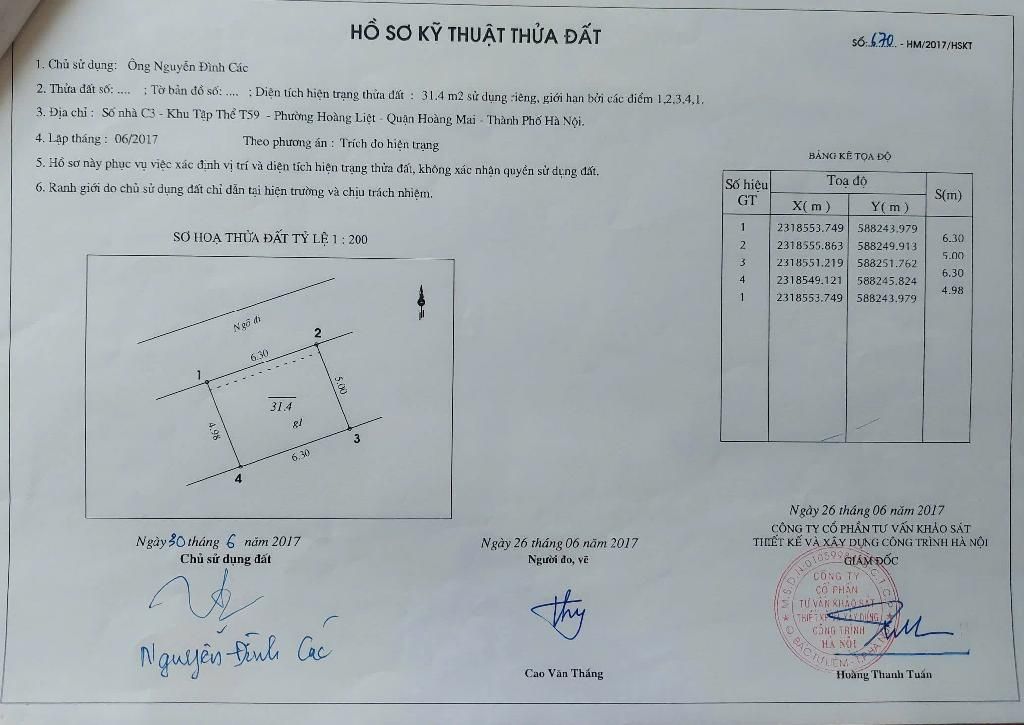 Bán nhà đường gom hoàng liệt - diện tích 31.1m2 1 tầng - Ô TÔ ĐỖ CỬA - giá 2 tỷ