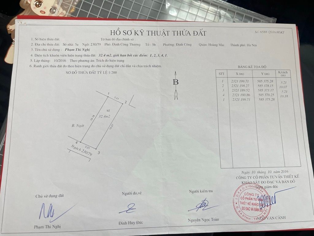 Bán nhà Định Công - diện tích 32,4m2 3 tầng - Lô góc 2 thoáng - giá 2,98 tỷ