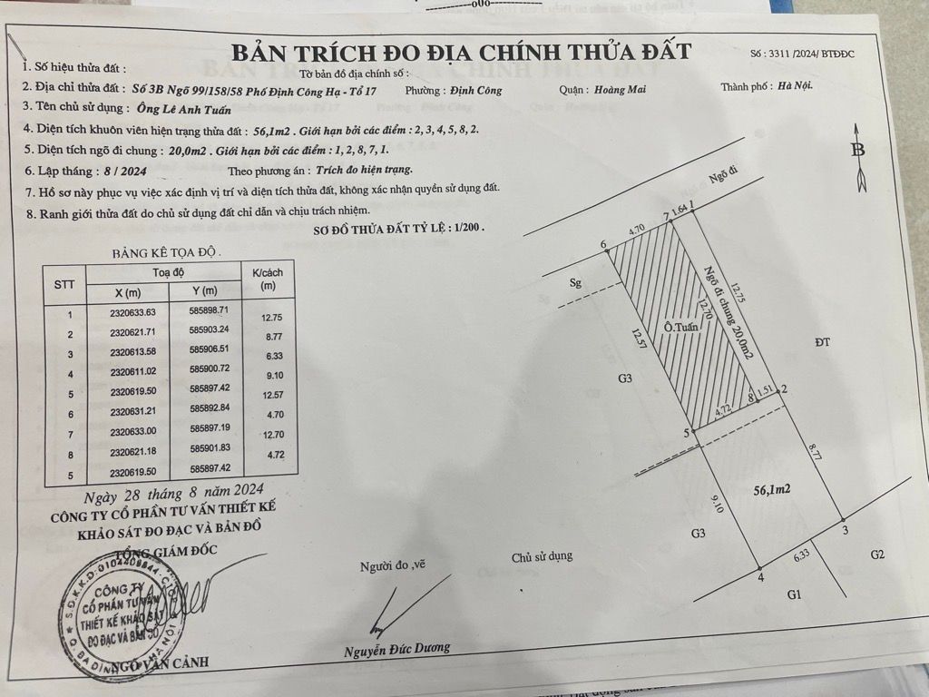 Bán nhà Định Công Hạ - diện tích 70m2 2 tầng - Ngõ Rộng thông - giá 3,98 tỷ