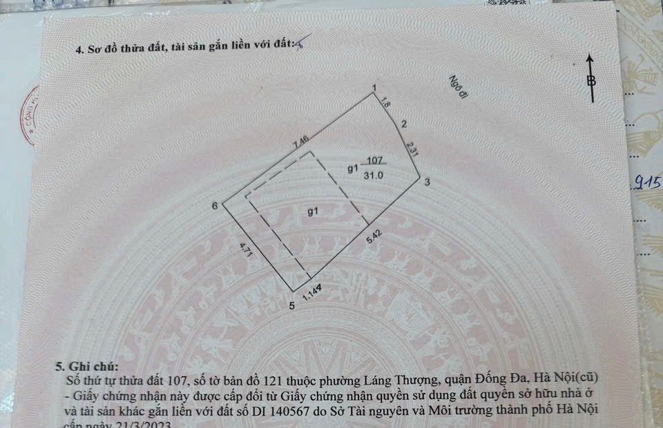 Bán nhà Pháo Đài Láng - diện tích 31m2 5 tầng - Ngõ thông kinh doanh - giá 9,9 tỷ