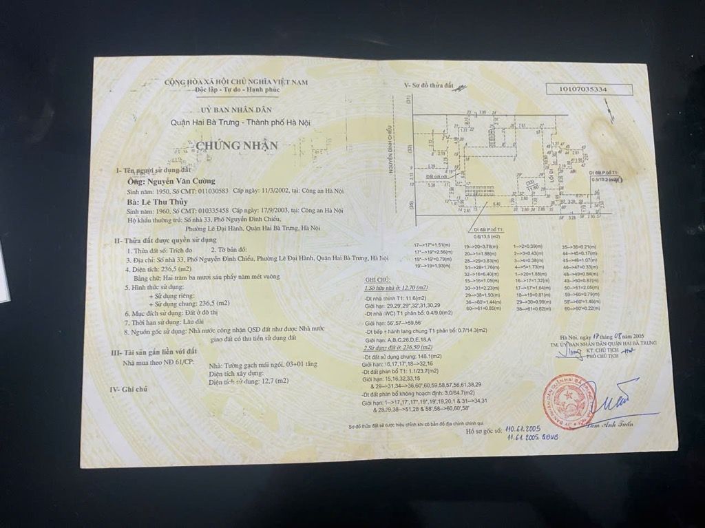 Bán nhà Nguyễn Đình Chiểu - diện tích 12,7m2 1 tầng - mặt phố - giá 3 tỷ