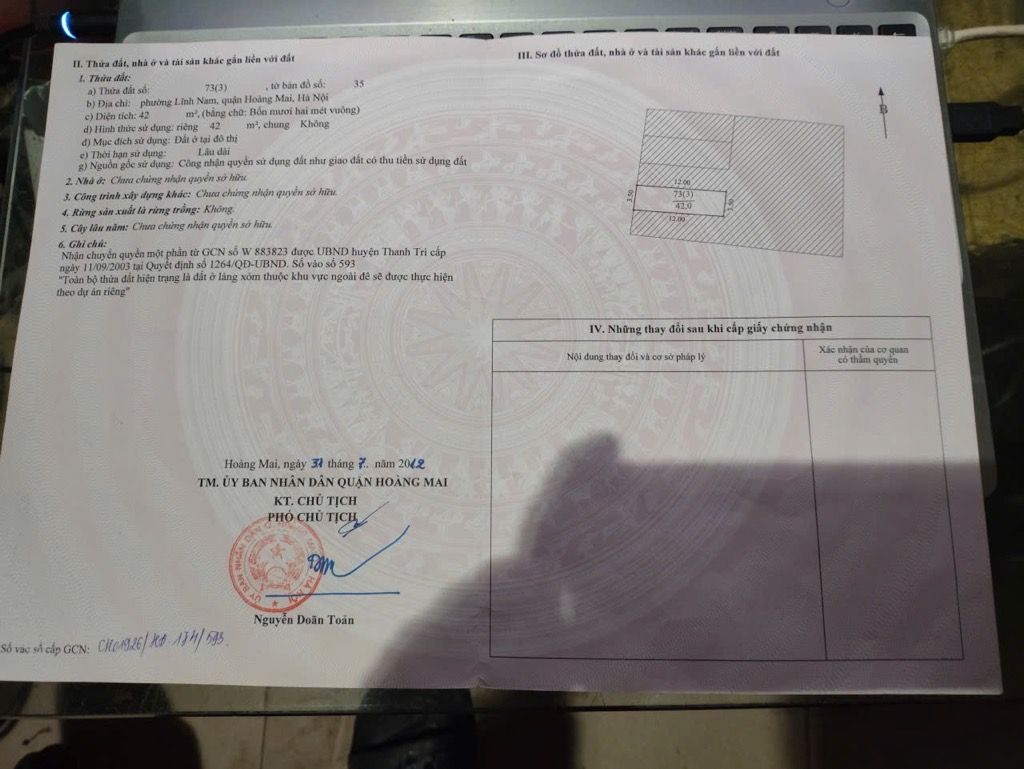 Bán nhà Thuý Lĩnh - diện tích 42m2 1 tầng - Ngõ thông - giá 5 tỷ