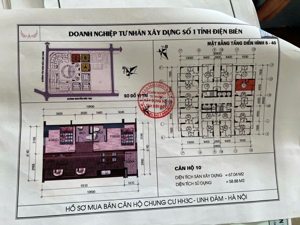 Bán nhà Linh Đàm - diện tích 67m2 1 tầng - Căn hộ 2 ngủ 2WC, view hồ - giá 3,9 tỷ