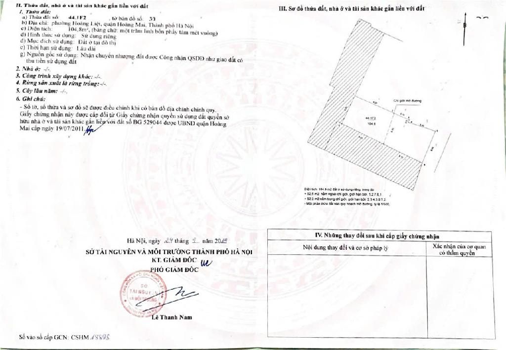 Bán nhà Hoàng Liệt - diện tích 105m2 2 tầng - Ô tô tránh - giá 20,5 tỷ