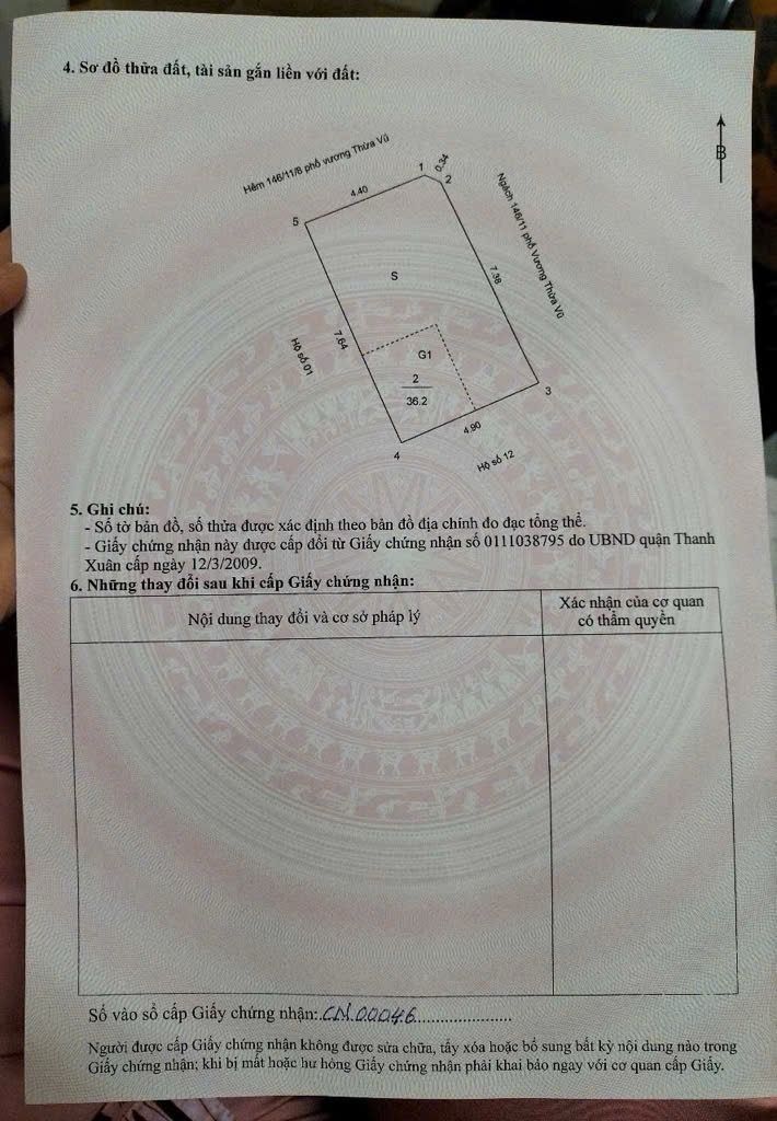 Bán nhà Vương Thừa Vũ - diện tích 36.2m2 4 tầng - ÔTÔ ĐỖ CỬA - giá 14,5 tỷ