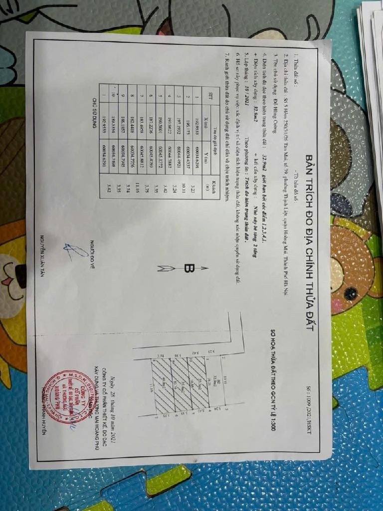 Bán nhà Tân Mai - diện tích 32.9m2 4 tầng - gần ô tô - giá 4,65 tỷ