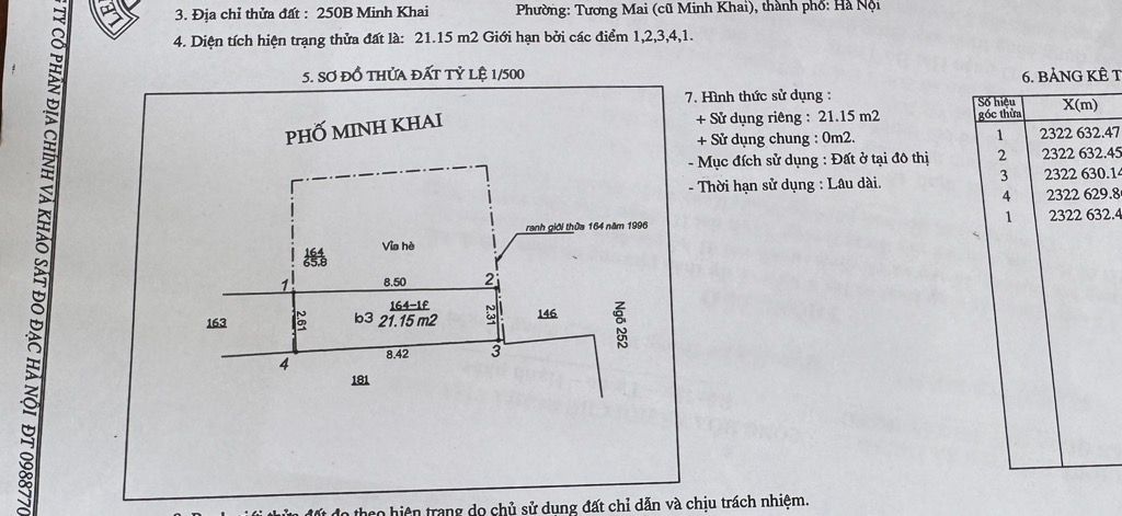 Bán nhà Minh Khai - diện tích 13,4m2 3 tầng - Mặt phố lô góc - giá 10 tỷ