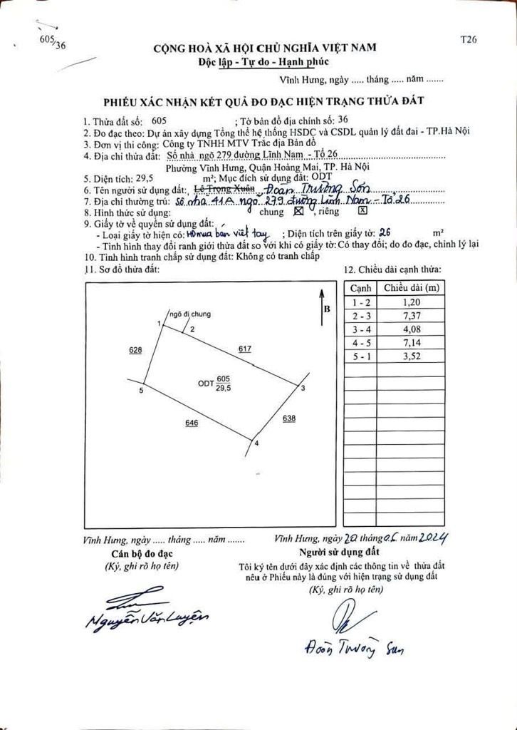 Bán nhà Lĩnh Nam - diện tích 29,5m2 2 tầng - Căn Góc Thoáng Sáng - giá 3,2 tỷ