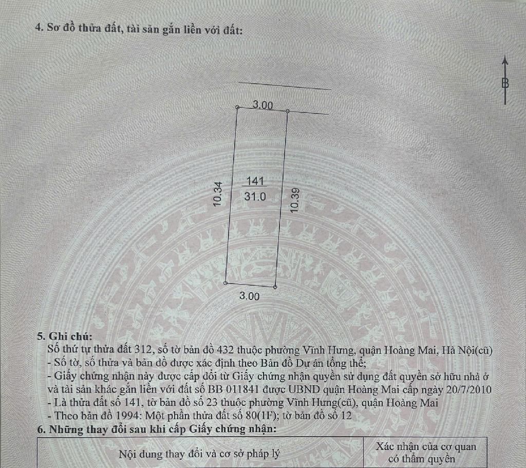 Bán nhà Vĩnh Hưng - diện tích 31m2 5 tầng - ô tô đỗ cổng - giá 7,5 tỷ