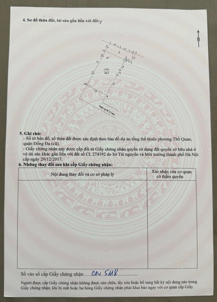 Bán nhà Thổ Quan - diện tích 39,5m2 5 tầng - Ô TÔ ĐỖ CỬA - giá 13,9 tỷ