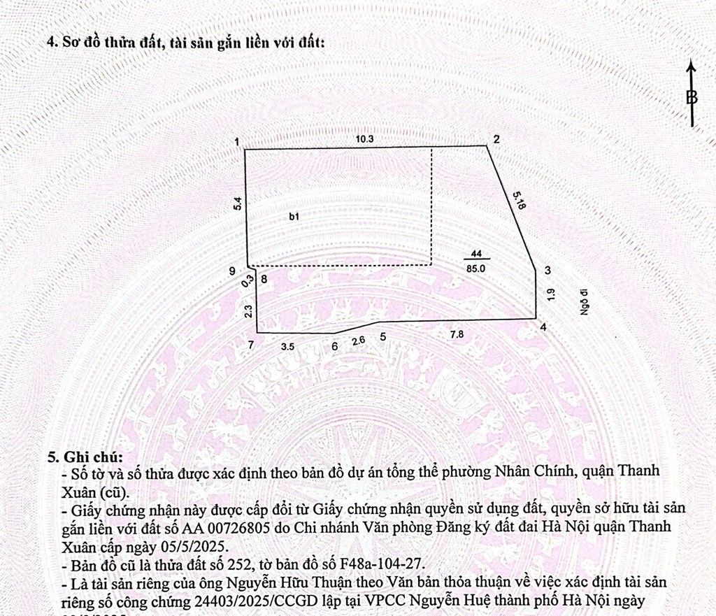 Bán nhà Chính Kinh - diện tích 85m2 1 tầng - 2 mặt thoáng - giá 15,8 tỷ