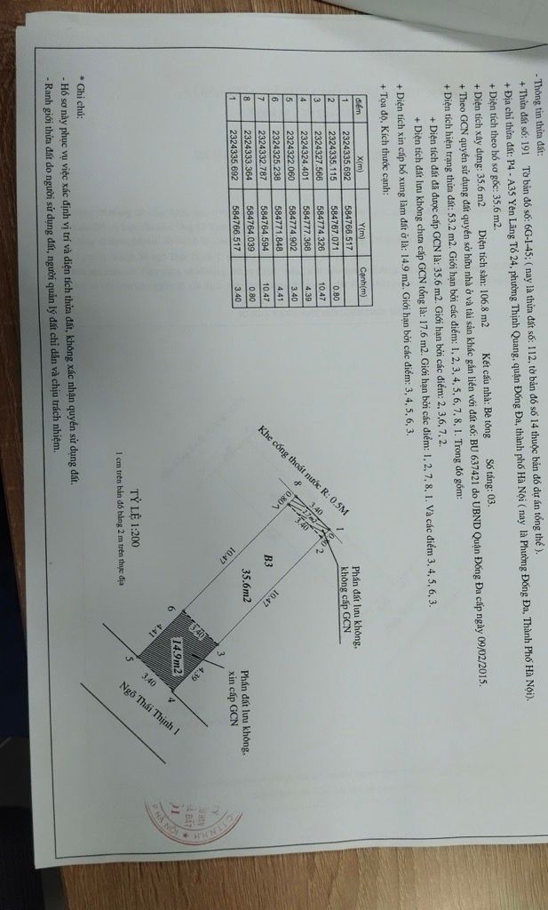 Bán nhà Thái Thịnh - diện tích 50.5m2 4 tầng - mặt ngõ ô tô tránh - giá 22 tỷ