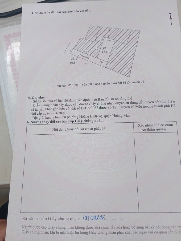 Bán nhà Hoàng Liệt - diện tích 23.8m2 4 tầng - Ô tô dừng đỗ cổng - giá 8,5 tỷ
