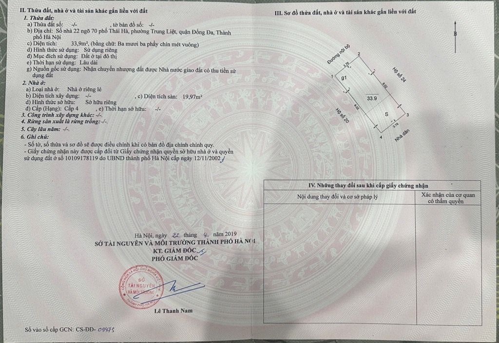 Bán nhà Thái Hà - diện tích 33,9m2 6 tầng - ô tô đỗ cửa - giá 17,8 tỷ