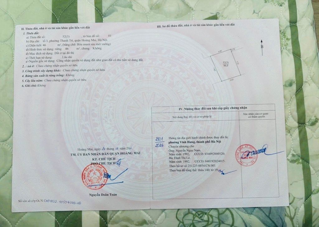 Bán nhà Nguyễn Khoái - diện tích 46m2 5 tầng - gần ô tô - giá 9,3 tỷ