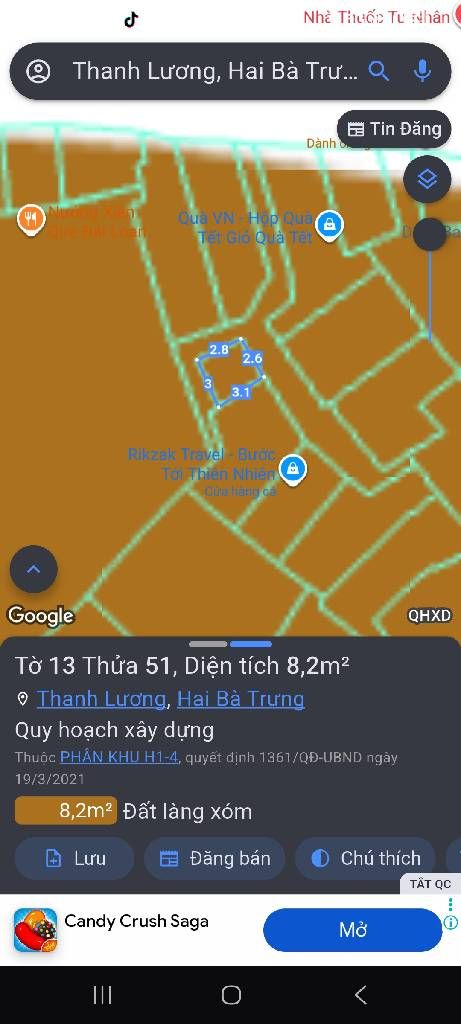 Bán nhà Trần Khát Chân - diện tích 8,3m2 3 tầng - Lô góc 3 mặt thoáng - giá 1,65 tỷ