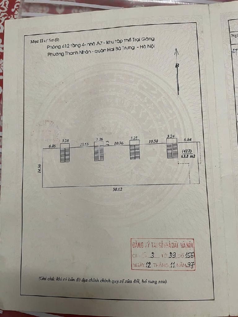 Bán nhà Bùi Ngọc Dương - diện tích 65m2 4 tầng - Căn hộ tập thể tầng 4 - giá 6,5 tỷ