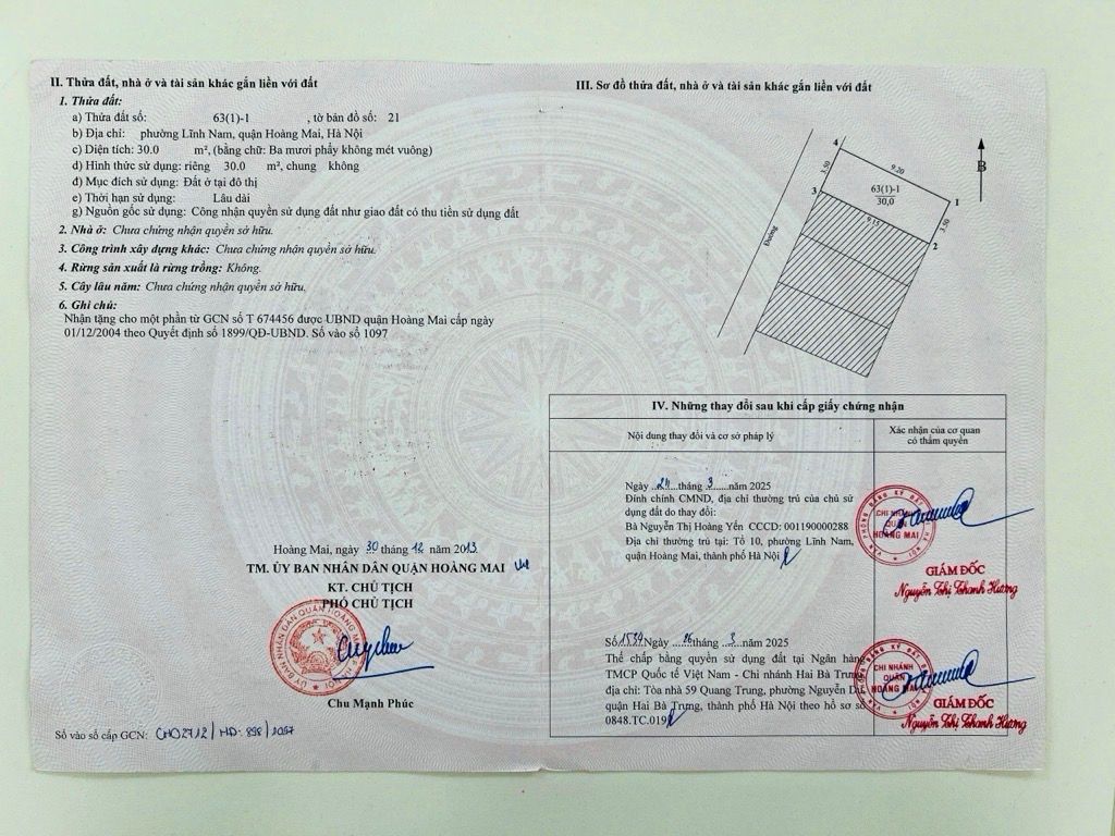 Bán nhà Lĩnh Nam - diện tích 30m2 6 tầng - Thang máy - giá 7,8 tỷ