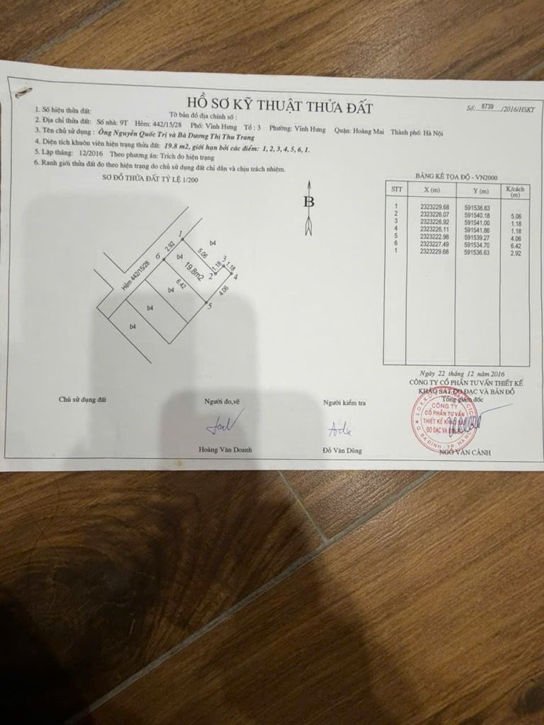 Bán nhà Vĩnh Hưng - diện tích 19,8m2 4 tầng - nhà dân xây khung cột bê tông chắc chắn - giá 3,1 tỷ