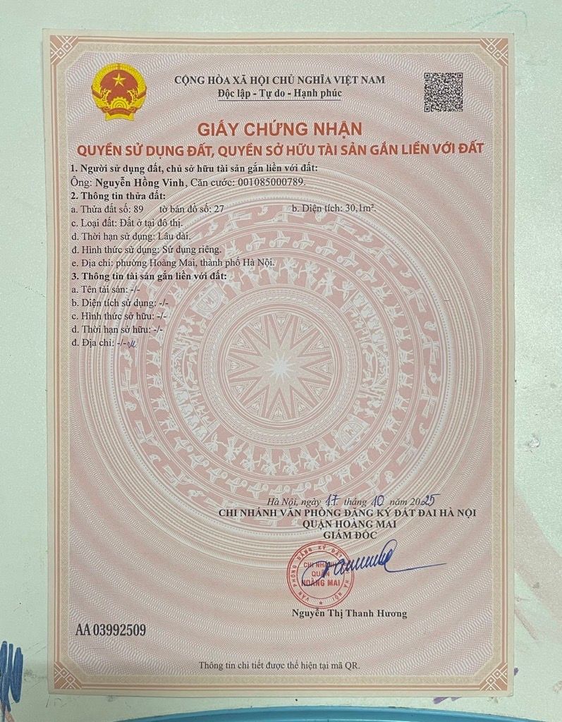 Bán nhà Lĩnh Nam - diện tích 30.1m2 4 tầng - giá 9,9 tỷ