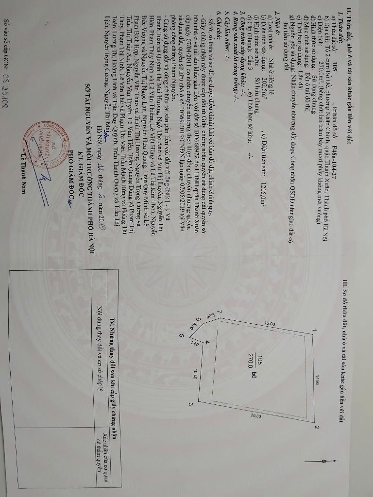 Bán nhà QUAN NHÂN - diện tích 54m2 3 tầng - Căn CCMN đẹp - giá 2,85 tỷ