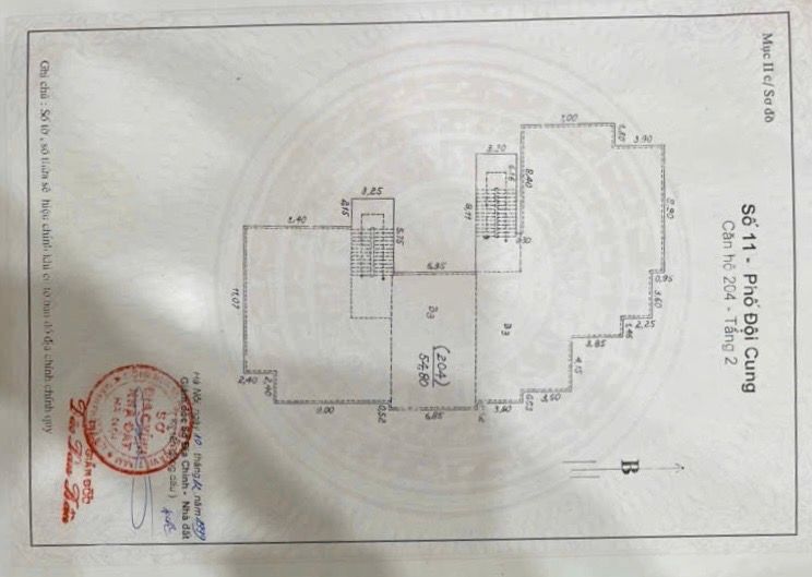 Bán nhà Đội Cung - diện tích 80m2 1 tầng - Căn hộ tập thể không dành cho số đông - giá 10,5 tỷ
