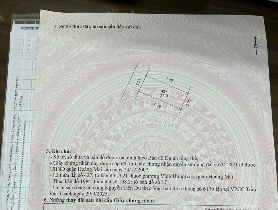 Bán nhà Tân Khai - diện tích 22m2 4 tầng - Ô tô tránh 30m - giá 5,8 tỷ