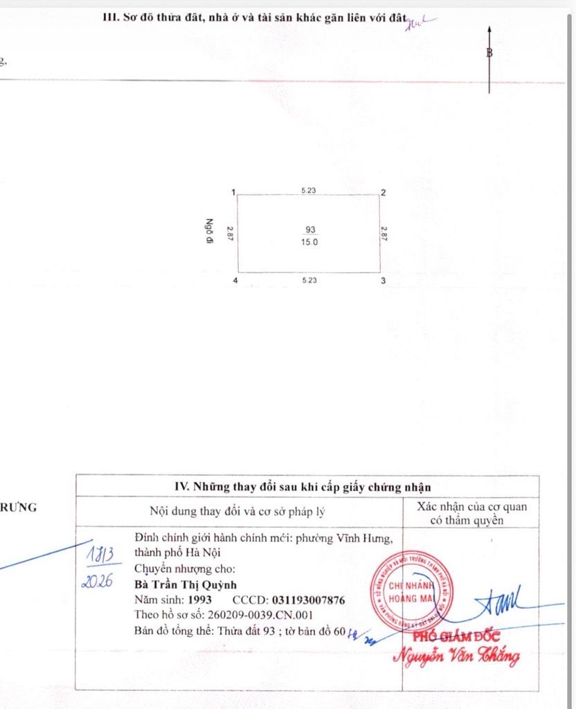 Bán nhà Vĩnh Tuy - diện tích 15m2 6 tầng - Lô góc - giá 4,95 tỷ