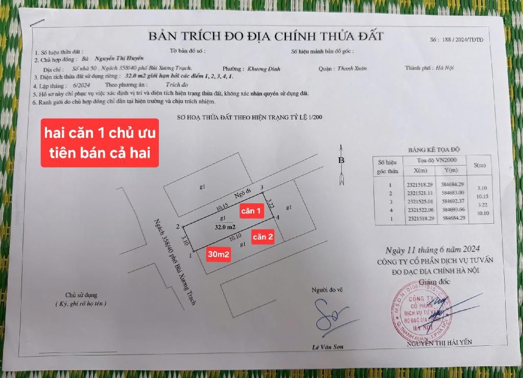 Bán nhà Bùi Xương Trạch - diện tích 32m2 2 tầng - Lô góc, ô tô qua nhà - giá 3,3 tỷ