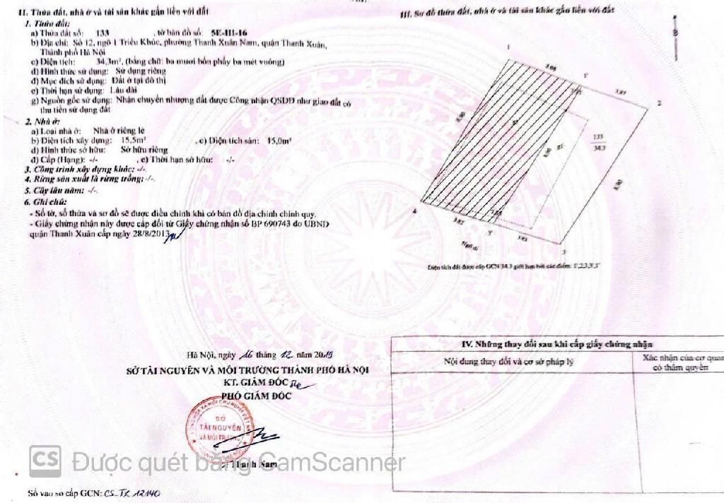 Bán nhà Triều Khúc - diện tích 335m2 6 tầng - Cực hiếm - giá 8,8 tỷ