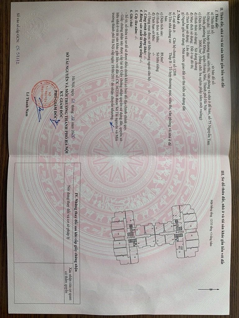 Bán nhà Tam Trinh - diện tích 89.6m2 12 tầng - Căn hộ đẹp, giá 9,5 tỷ