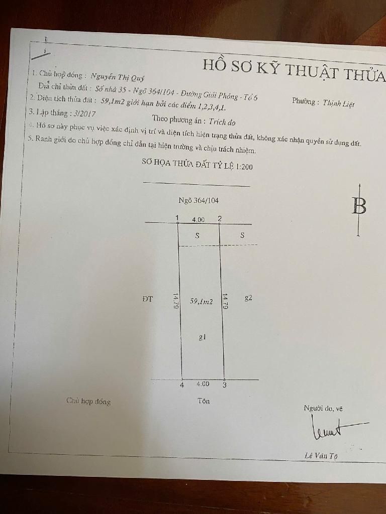 Bán nhà Giải Phóng - diện tích 59m2 2 tầng - ngõ thông kinh doanh - giá 2,9 tỷ