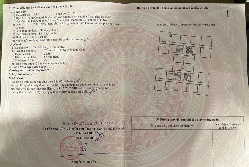 Bán nhà Nguyễn Đức Cảnh - diện tích 52m2 6 tầng - Cực hiếm - giá 4,85 tỷ