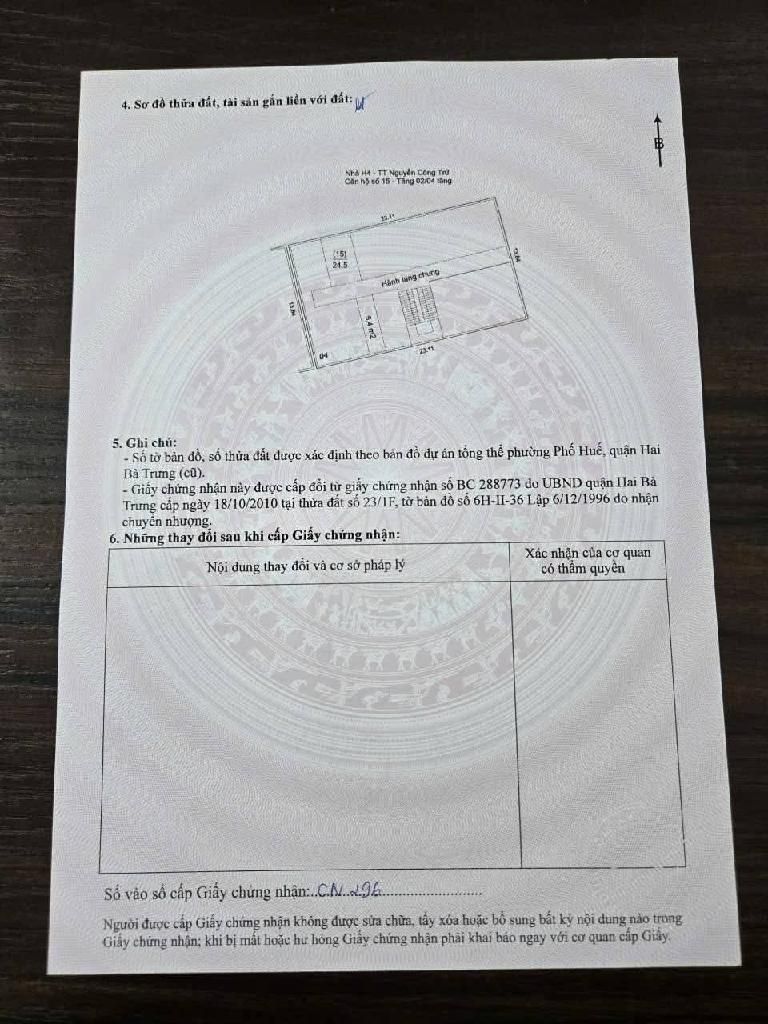 Bán nhà Nguyễn Công Trứ - diện tích 70m2 1 tầng - Căn hộ tập thể đẹp hiếm có - giá 4,5 tỷ