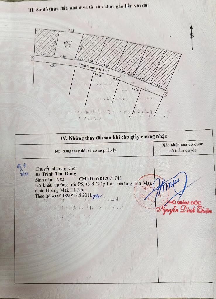 Bán nhà Giáp Nhị - diện tích 30m2 4 tầng - gần ô tô - giá 8,8 tỷ