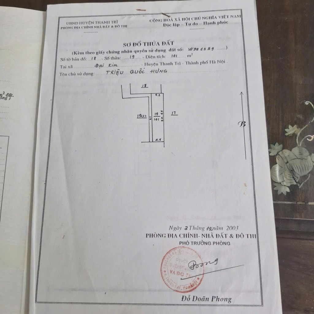 Bán nhà Kim Giang - diện tích 75m2 3 tầng - mặt ngõ ô tô thông - giá 16,3 tỷ