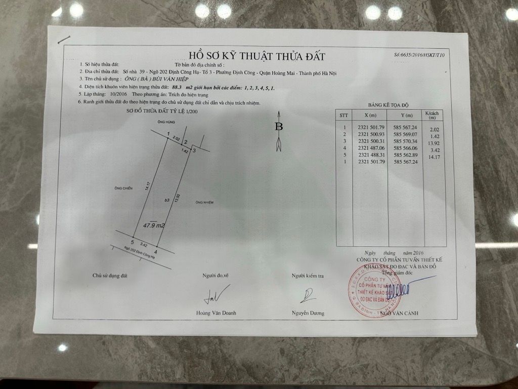 Bán nhà Định Công Hạ - diện tích 47.9m2 4 tầng - Nhà đẹp hiếm có - giá 3,9 tỷ