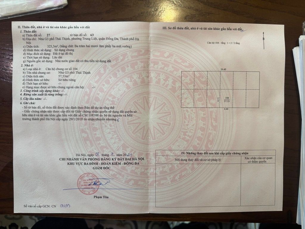 Bán nhà Thái Thịnh - diện tích 58m2 4 tầng - Ô tô tránh - giá 2,1 tỷ