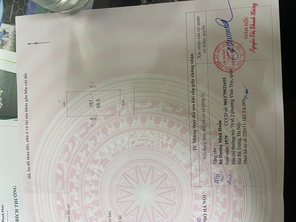 Bán nhà Vĩnh Hưng - diện tích 56m2 1 tầng - 2 mặt ngõ - giá 16 tỷ