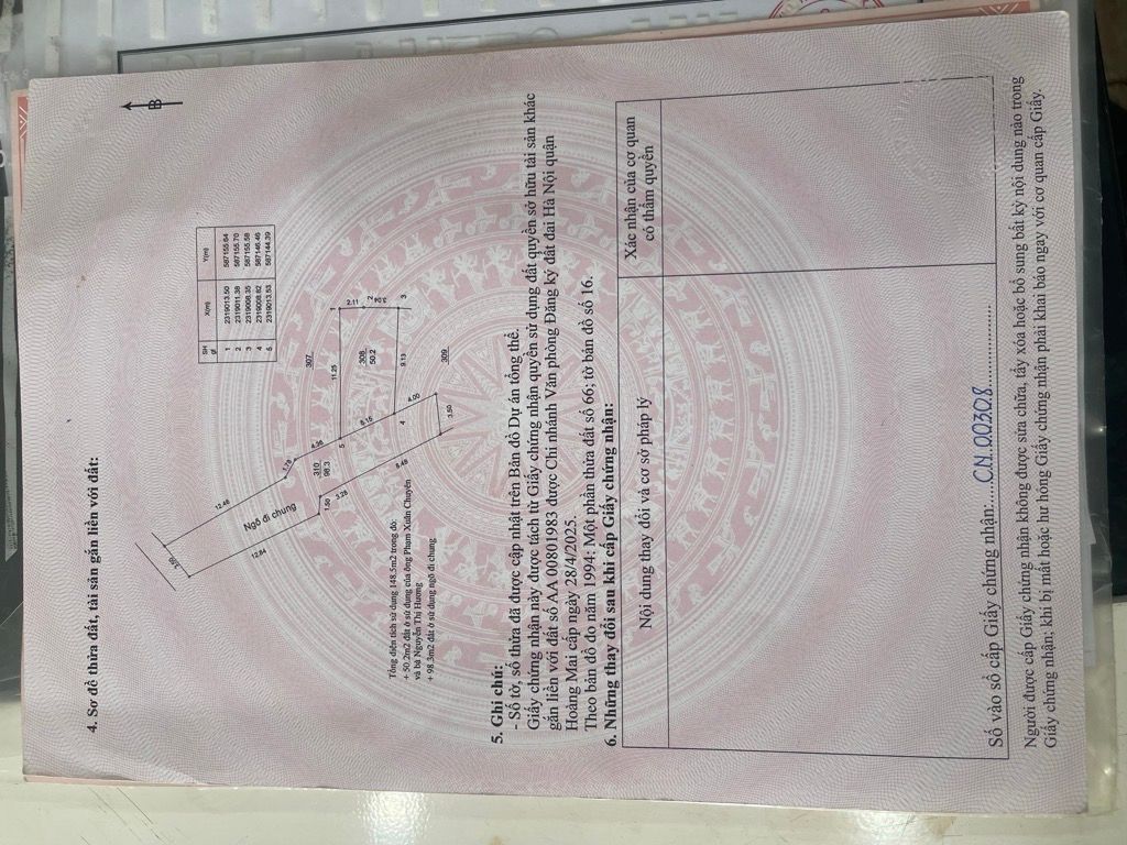 Bán nhà Ngọc Hồi - diện tích 50m2 5 tầng - Nhà mới thang máy - giá 12,8 tỷ