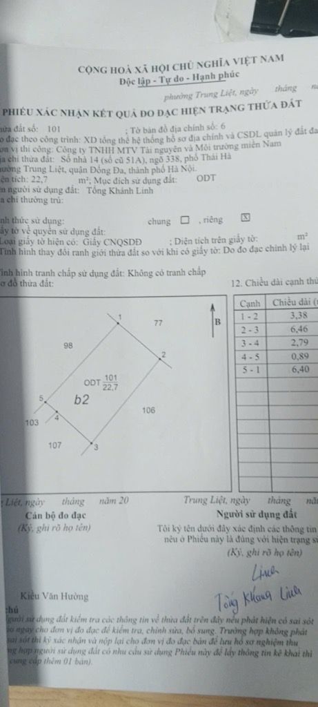 Bán nhà Thái Hà - diện tích 22,7m2 3 tầng - Nhà đẹp - giá 2,5 tỷ