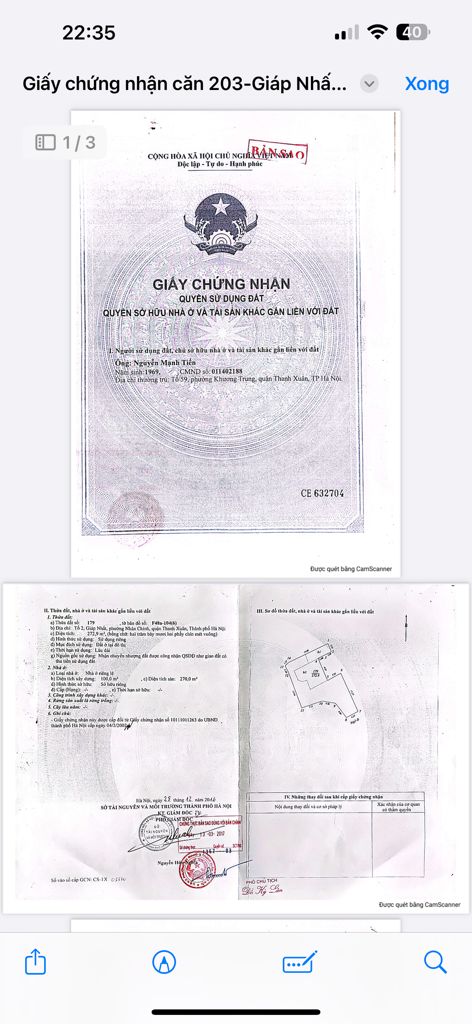 Bán nhà Giáp Nhất - diện tích 50m2 2 tầng - Căn hộ mini đẹp - giá 2,2 tỷ