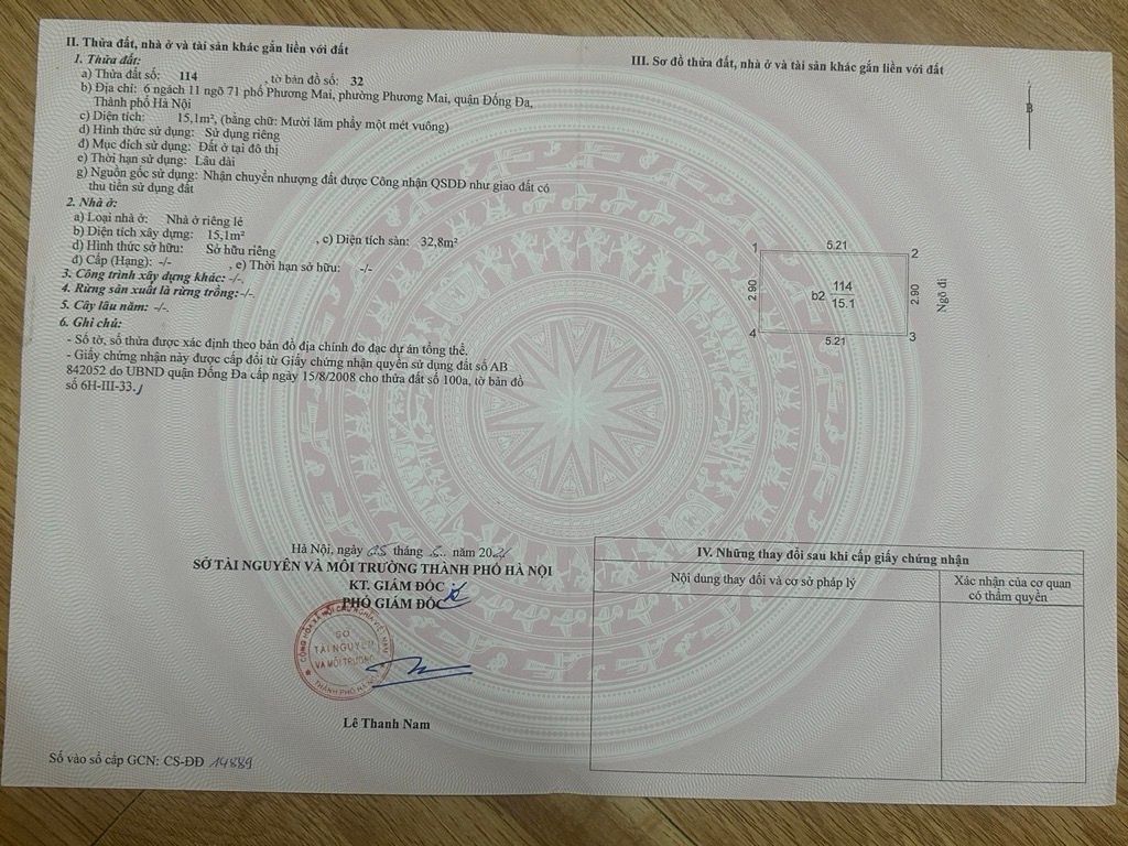 Bán nhà Phương Mai - diện tích 15m2 4 tầng - ngõ thông - giá 5,98 tỷ