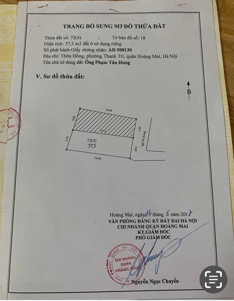 Bán nhà Thanh Lân - diện tích 38m2 4 tầng - Nhà 2 mặt thoáng - giá 9,3 tỷ