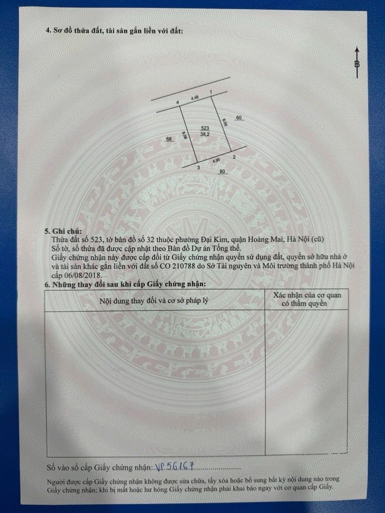 Bán nhà Đại Từ - diện tích 38.2m2 5 tầng - thang máy - giá 12,9 tỷ