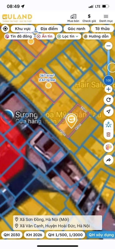 Bán nhà Tây Sơn - diện tích 44.7m2 1 tầng - gần mặt phố - giá 8,1 tỷ