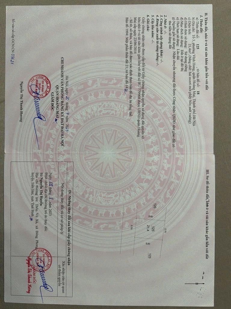 Bán nhà Vĩnh Hưng - diện tích 21,4m2 6 tầng - ô tô tránh - giá 6,98 tỷ